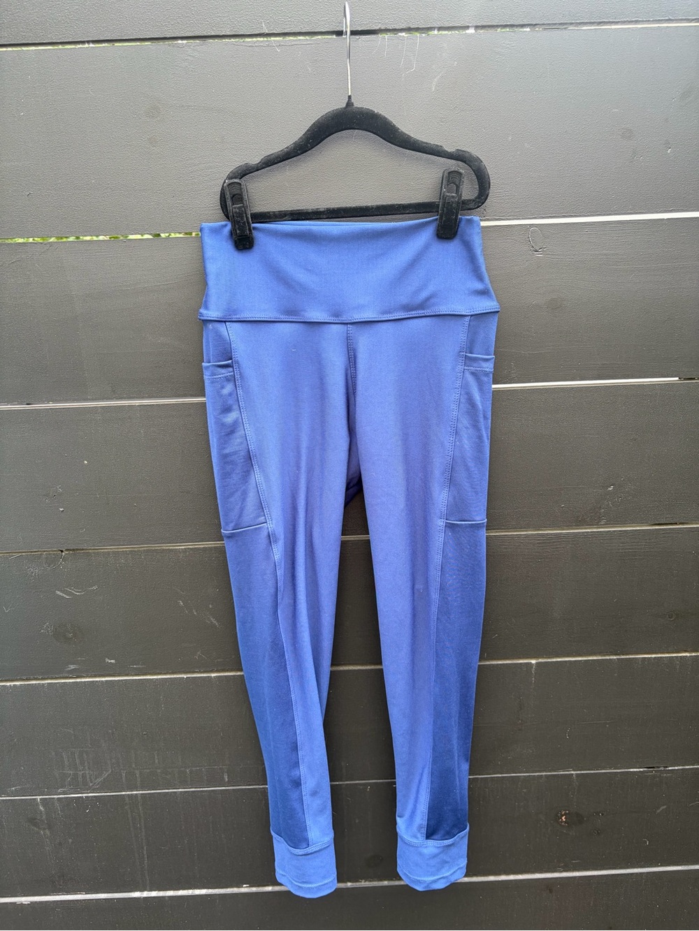 Krovin’s Women’s Blue High Waist Pocket Leggings Activewear - Picture 2 of 4